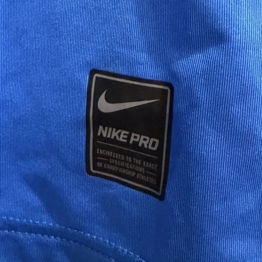 Nike Pro Dri Fit Men's Blue T Shirt Athletic Performance Tee Size L‎ Activewear